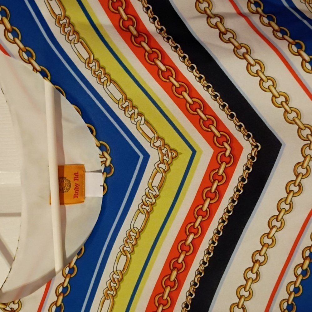 Ruby Rd. Multicolor Chevron Blouse - Picture 5 of 8